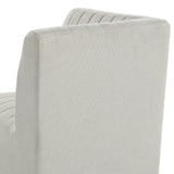 Jemma Upholstered Corner Chair in Beige Linen - Tampa Furniture Outlet