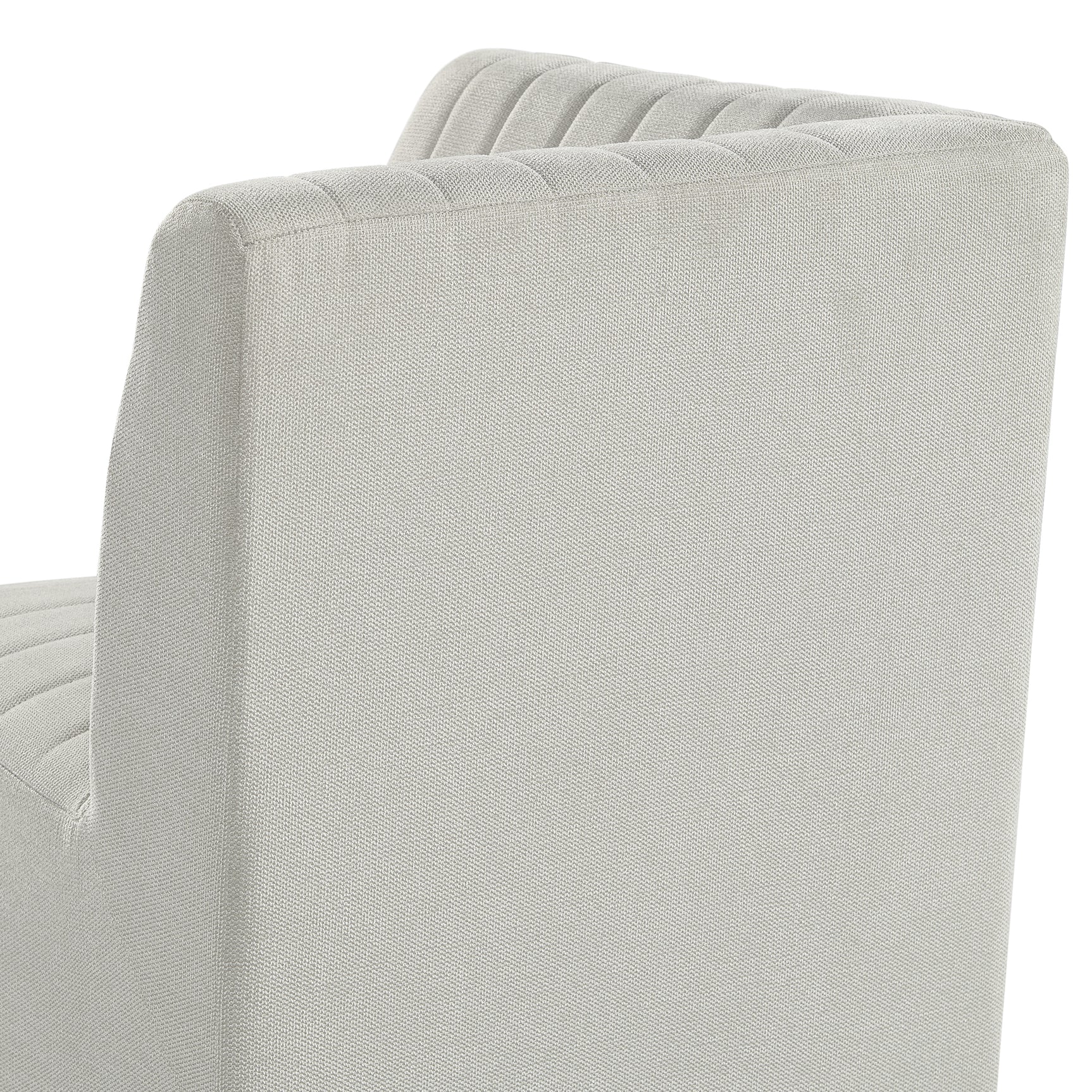 Jemma Upholstered Corner Chair in Beige Linen - Tampa Furniture Outlet