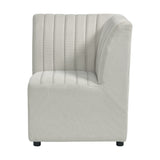 Jemma Upholstered Corner Chair in Beige Linen - Tampa Furniture Outlet