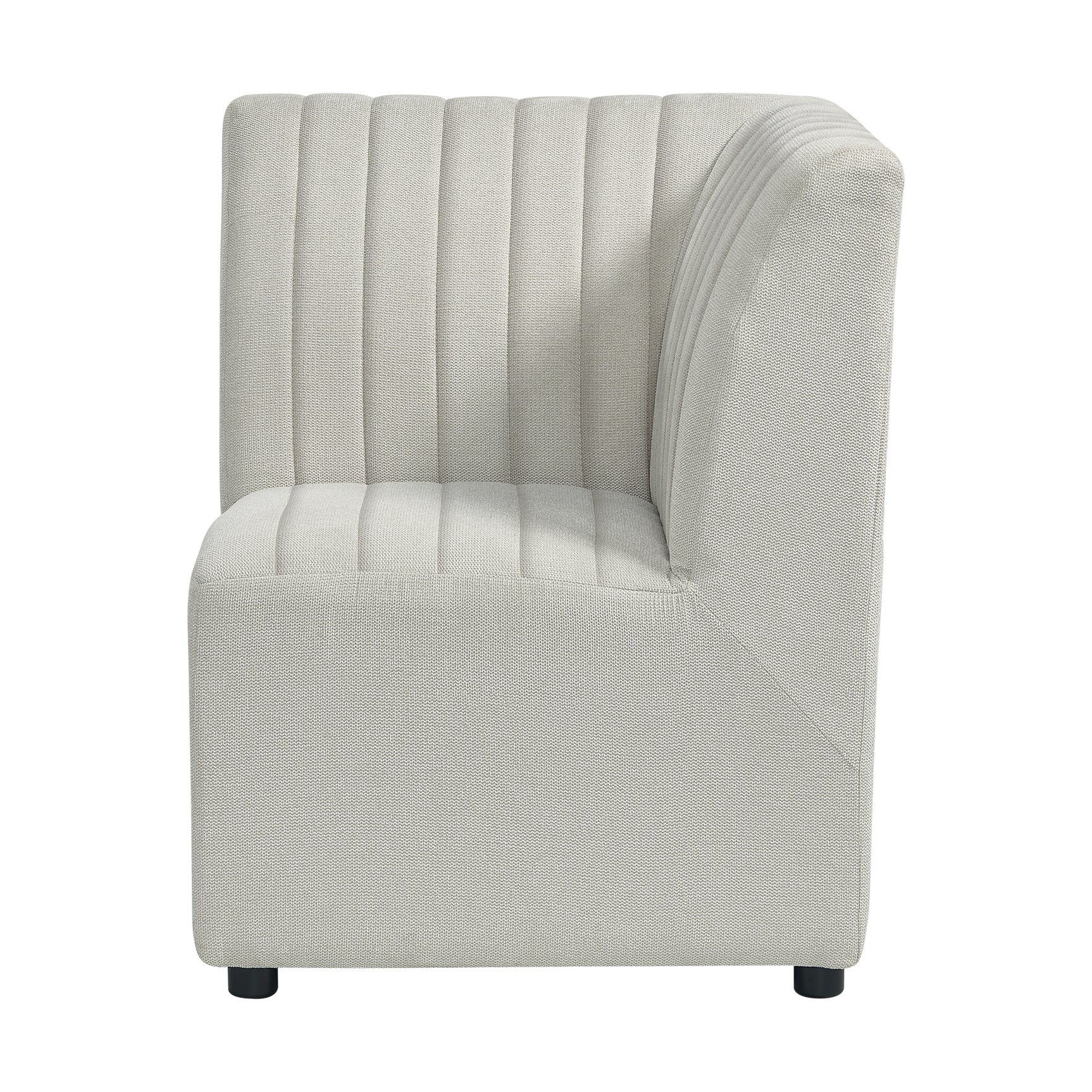 Jemma Upholstered Corner Chair in Beige Linen - Tampa Furniture Outlet