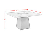 Jemma Square Table w/ Grey Top & Dark Espresso Base - Tampa Furniture Outlet