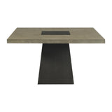 Jemma Square Table w/ Grey Top & Dark Espresso Base - Tampa Furniture Outlet