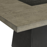 Jemma Square Table w/ Grey Top & Dark Espresso Base - Tampa Furniture Outlet