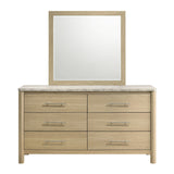 Jonas Dresser and Mirror Set in Natural - Tampa Furniture Outlet