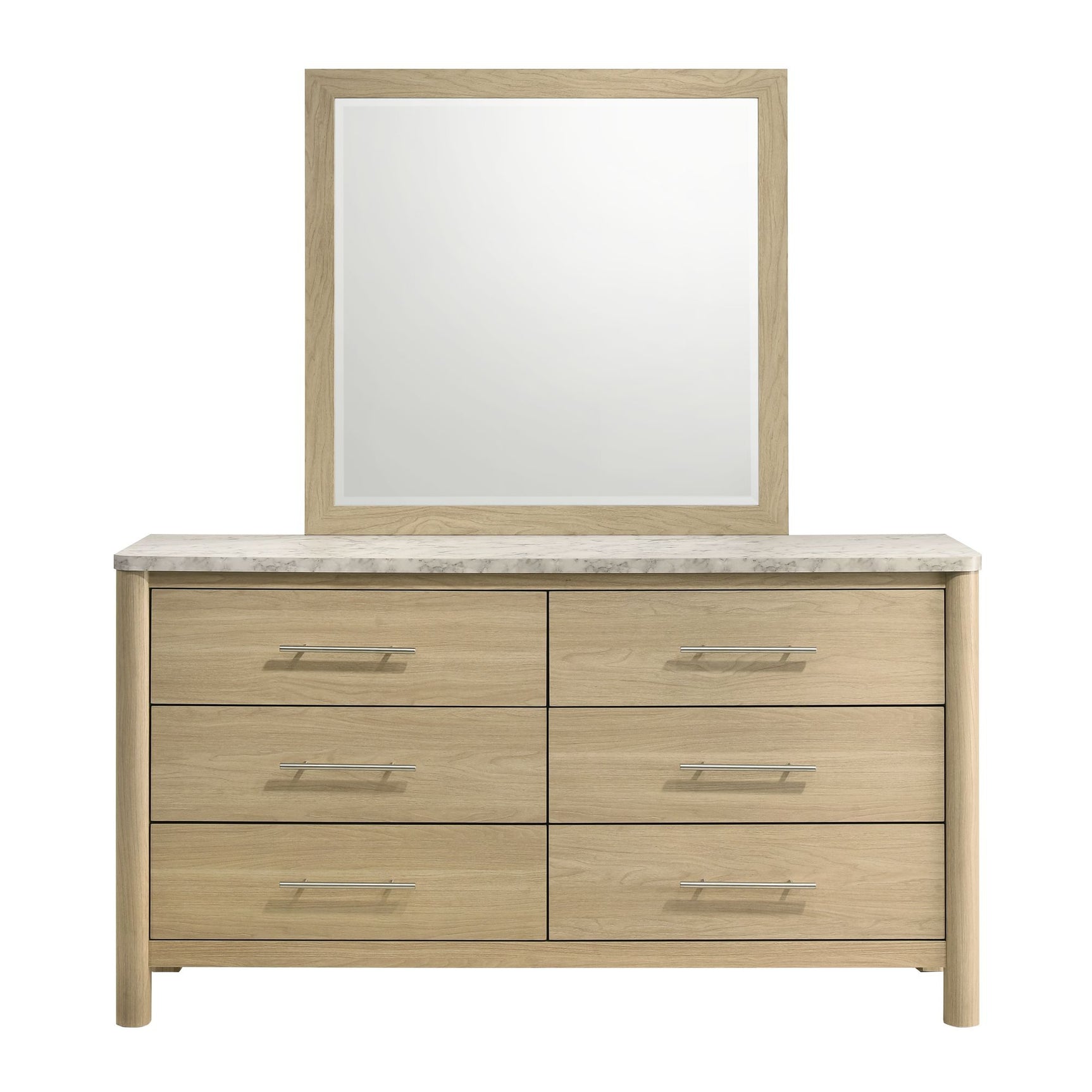 Jonas Dresser and Mirror Set in Natural - Tampa Furniture Outlet