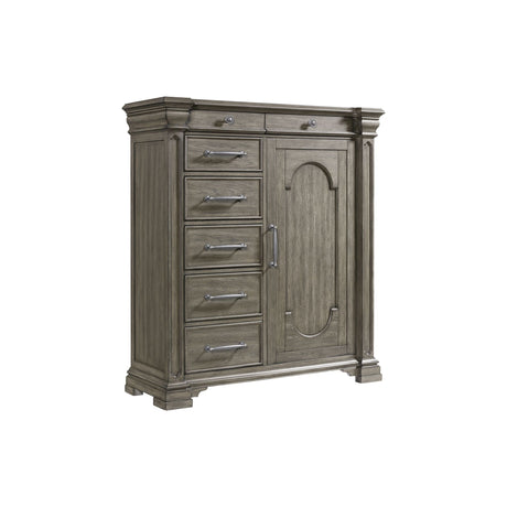 Kings Court 1 Door and 7-Drawer Chest in Grey - Tampa Furniture Outlet