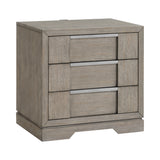 Kelis Queen Panel 4PC Bedroom Set with LED in Grey