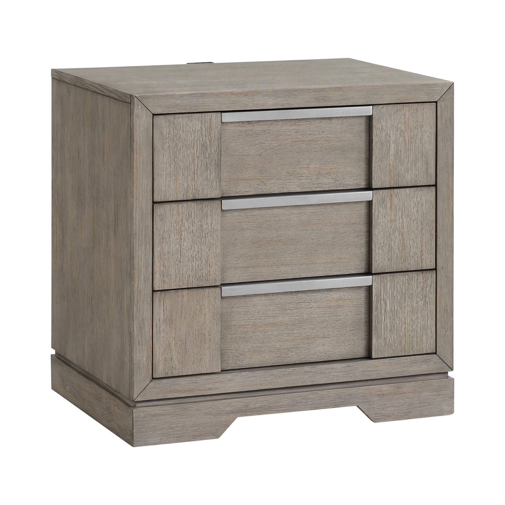 Kelis Queen Panel 4PC Bedroom Set with LED in Grey