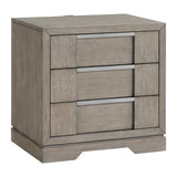 Kelis Queen Panel 4PC Bedroom Set with LED in Grey - Tampa Furniture Outlet