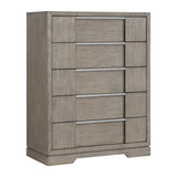 Kelis 5-Drawer Chest in Grey - Tampa Furniture Outlet