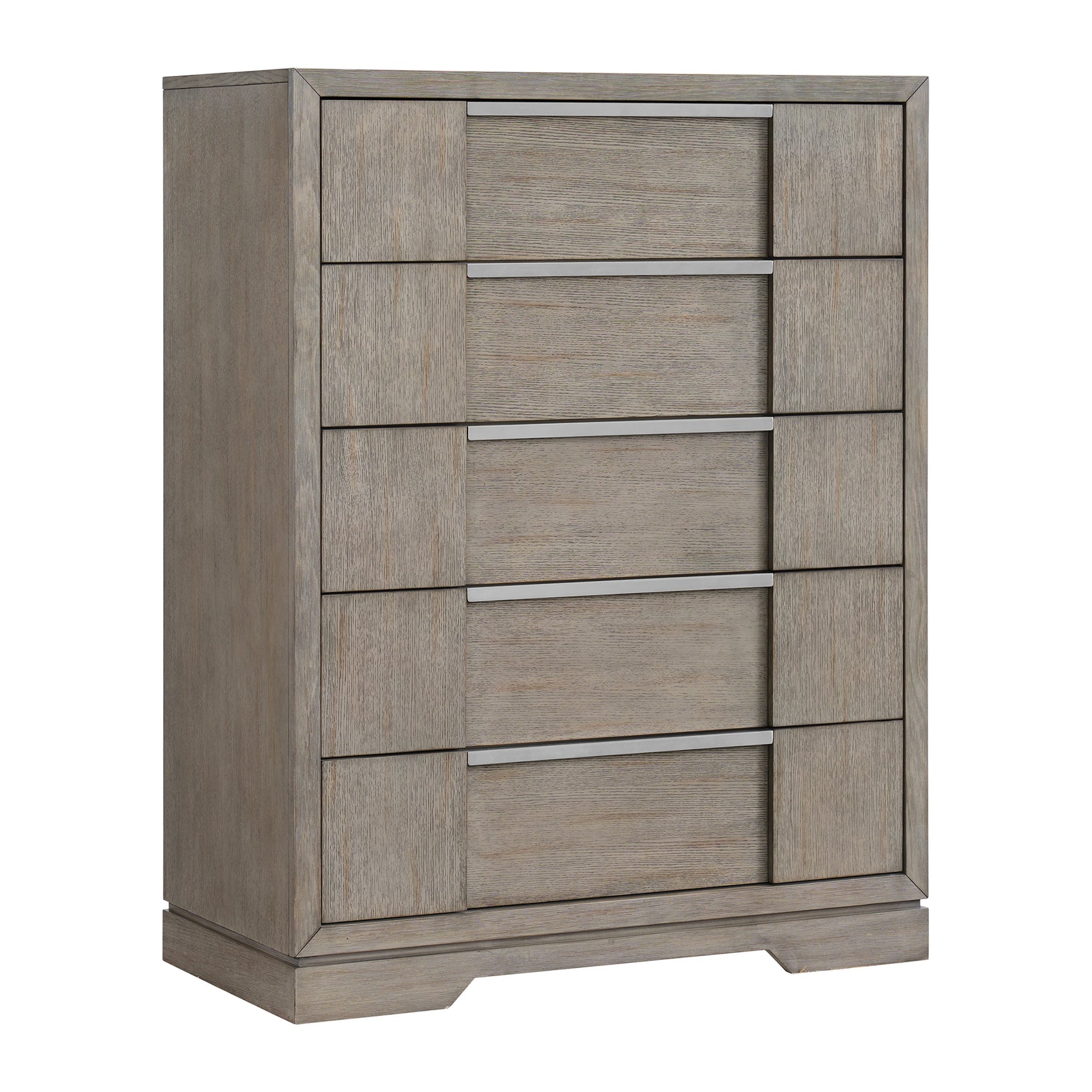Kelis 5-Drawer Chest in Grey - Tampa Furniture Outlet