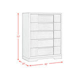 Kelis 5-Drawer Chest in Grey - Tampa Furniture Outlet
