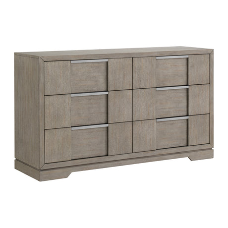 Kelis 6-Drawer Dresser in Grey - Tampa Furniture Outlet