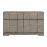 Kelis 6-Drawer Dresser in Grey - Tampa Furniture Outlet