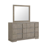 Kelis Queen Panel 4PC Bedroom Set with LED in Grey
