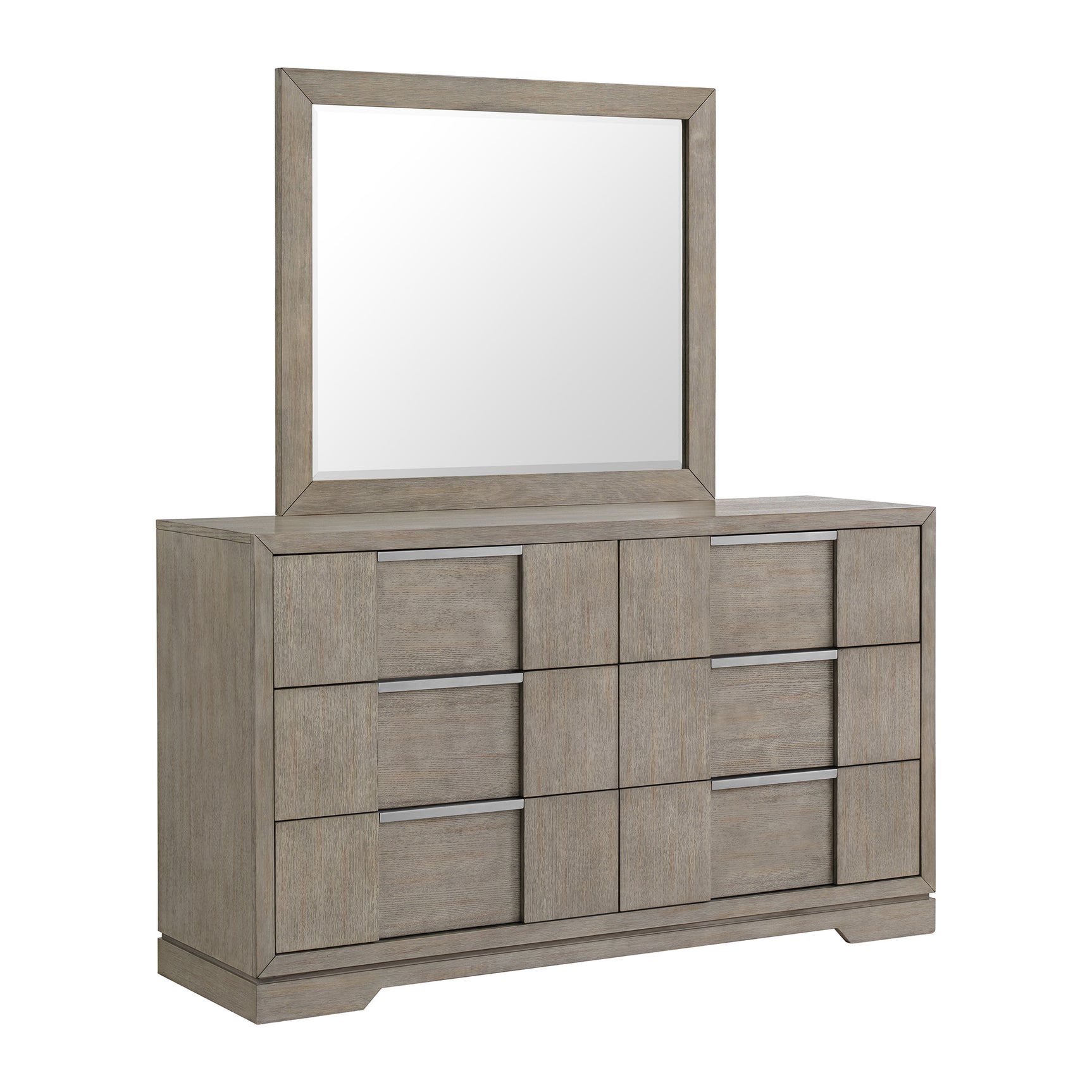 Kelis Queen Panel 4PC Bedroom Set with LED in Grey - Tampa Furniture Outlet