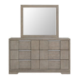 Kelis Dresser and Mirror Set in Grey - Tampa Furniture Outlet