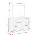 Kelis Queen Panel 4PC Bedroom Set with LED in Grey