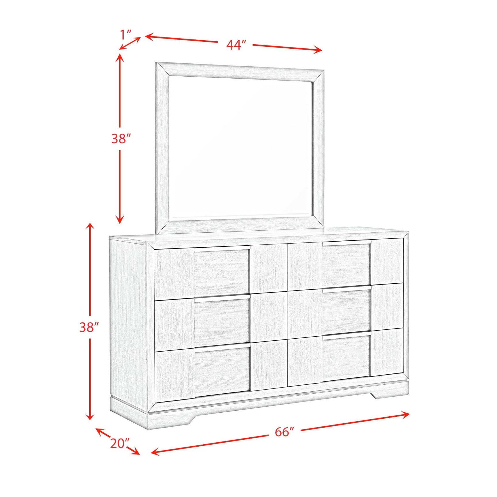 Kelis Queen Panel 4PC Bedroom Set with LED in Grey