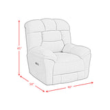 Kelsey P3 Recliner, zero gravity, memory foam in Bama Toast - Tampa Furniture Outlet
