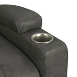 Kenmore P1 Lift Chair with Heat Massage in Simba DK Grey - Tampa Furniture Outlet