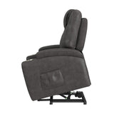 Kenmore P1 Lift Chair with Heat Massage in Simba DK Grey - Tampa Furniture Outlet