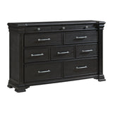 Kings Court 10-Drawer Dresser in Black - Tampa Furniture Outlet