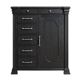 Kings Court 1 Door and 7-Drawer Chest in Black - Tampa Furniture Outlet