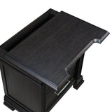 Kings Court 3-Drawer Nightstand (Sliding Top) in Black - Tampa Furniture Outlet