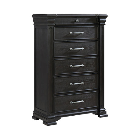 Kings Court 6-Drawer Chest in Black