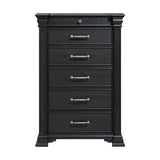 Kings Court 6-Drawer Chest in Black - Tampa Furniture Outlet