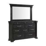 Kings Court Dresser & Mirror in Black - Tampa Furniture Outlet