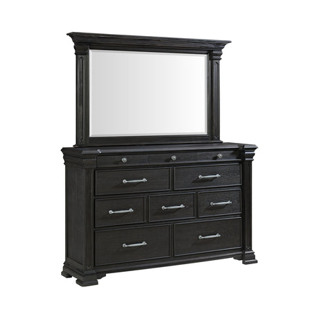 Kings Court Dresser & Mirror in Black