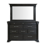 Kings Court Dresser & Mirror in Black - Tampa Furniture Outlet