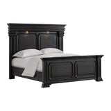 Kings Court King Bed in Black - Tampa Furniture Outlet