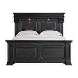 Kings Court King Bed in Black - Tampa Furniture Outlet