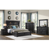 Kings Court Queen Storage Bed in Black - Tampa Furniture Outlet