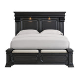 Kings Court King Storage Bed in Black - Tampa Furniture Outlet