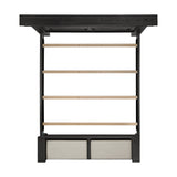 Kings Court King Storage Bed in Black - Tampa Furniture Outlet