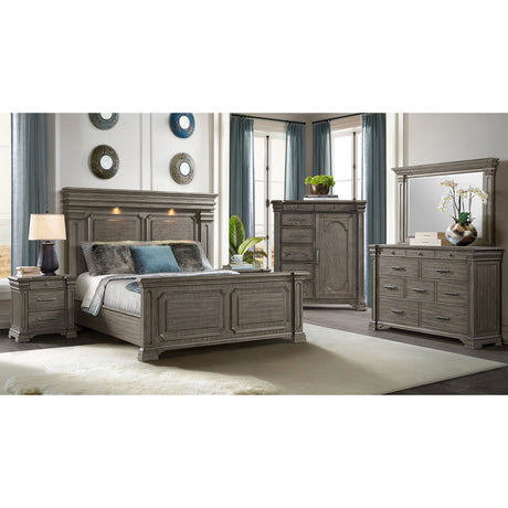 Kings Court 1 Door and 7-Drawer Chest in Grey – SKU B.10315.DCH | Elements