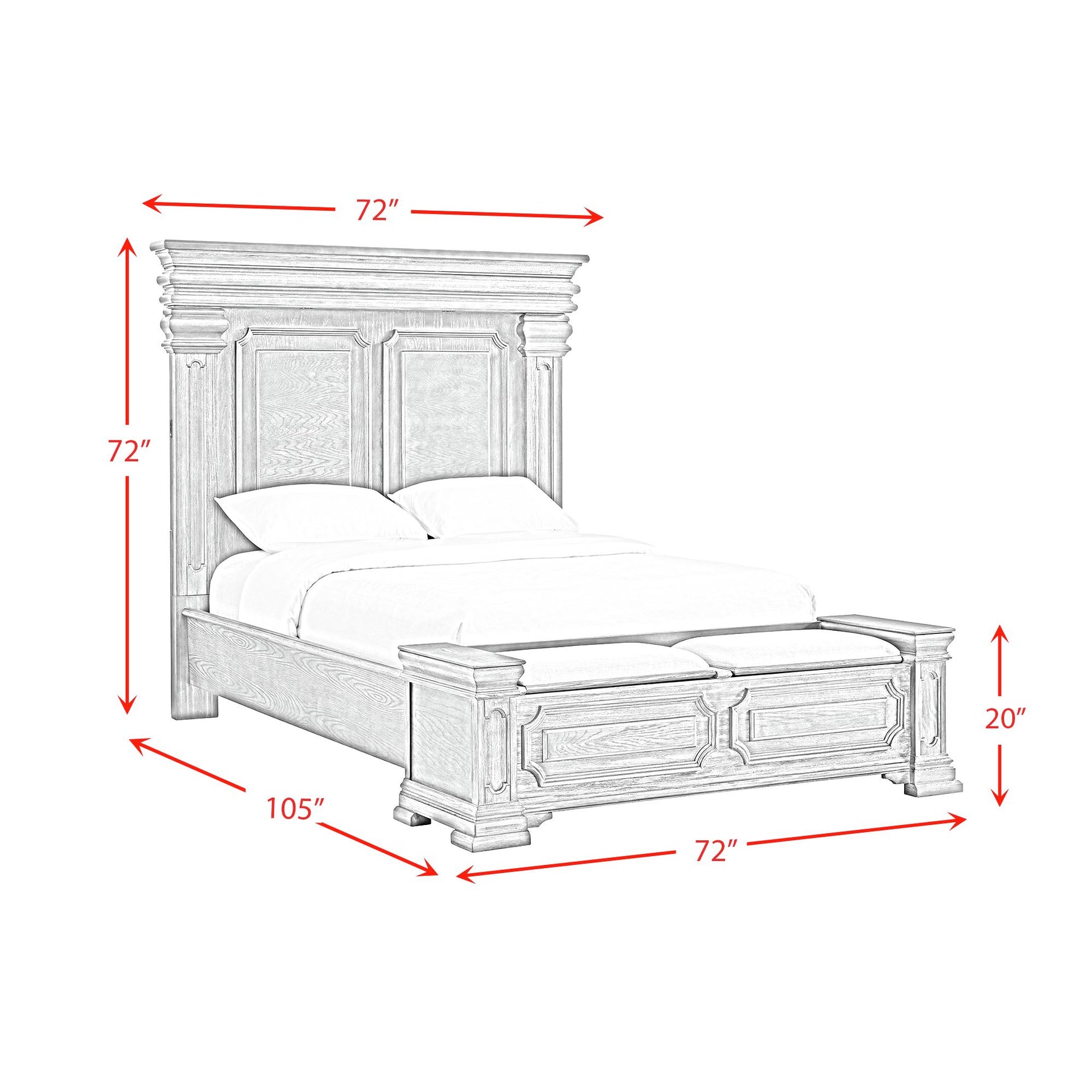 Kings Court Queen Storage Bed in Black