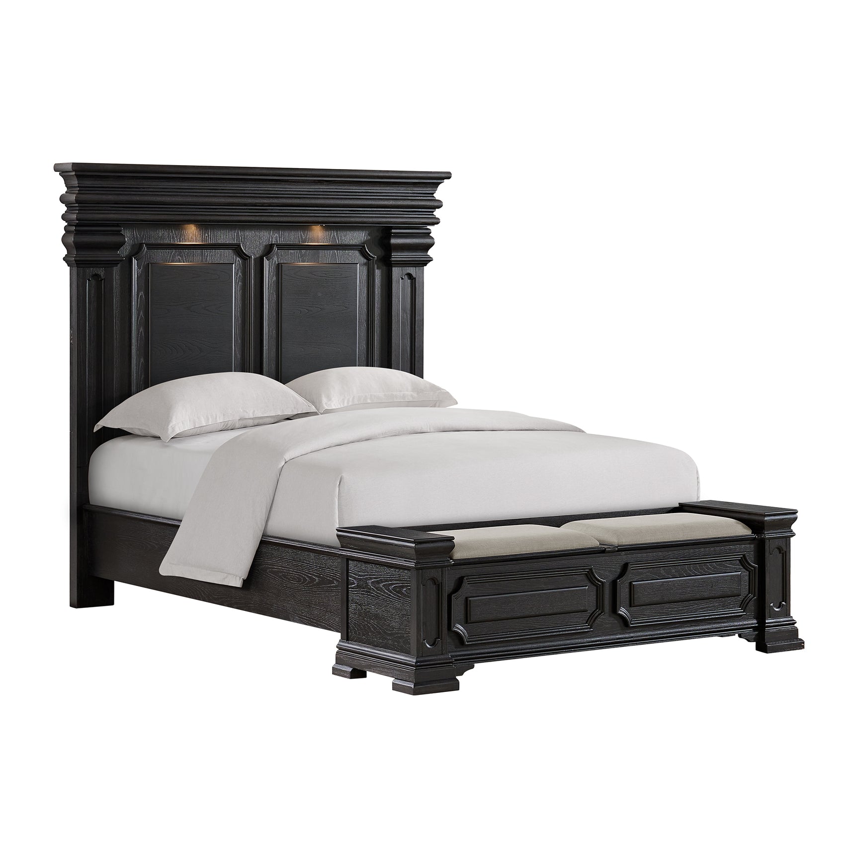 Kings Court Queen Storage Bed in Black - Tampa Furniture Outlet