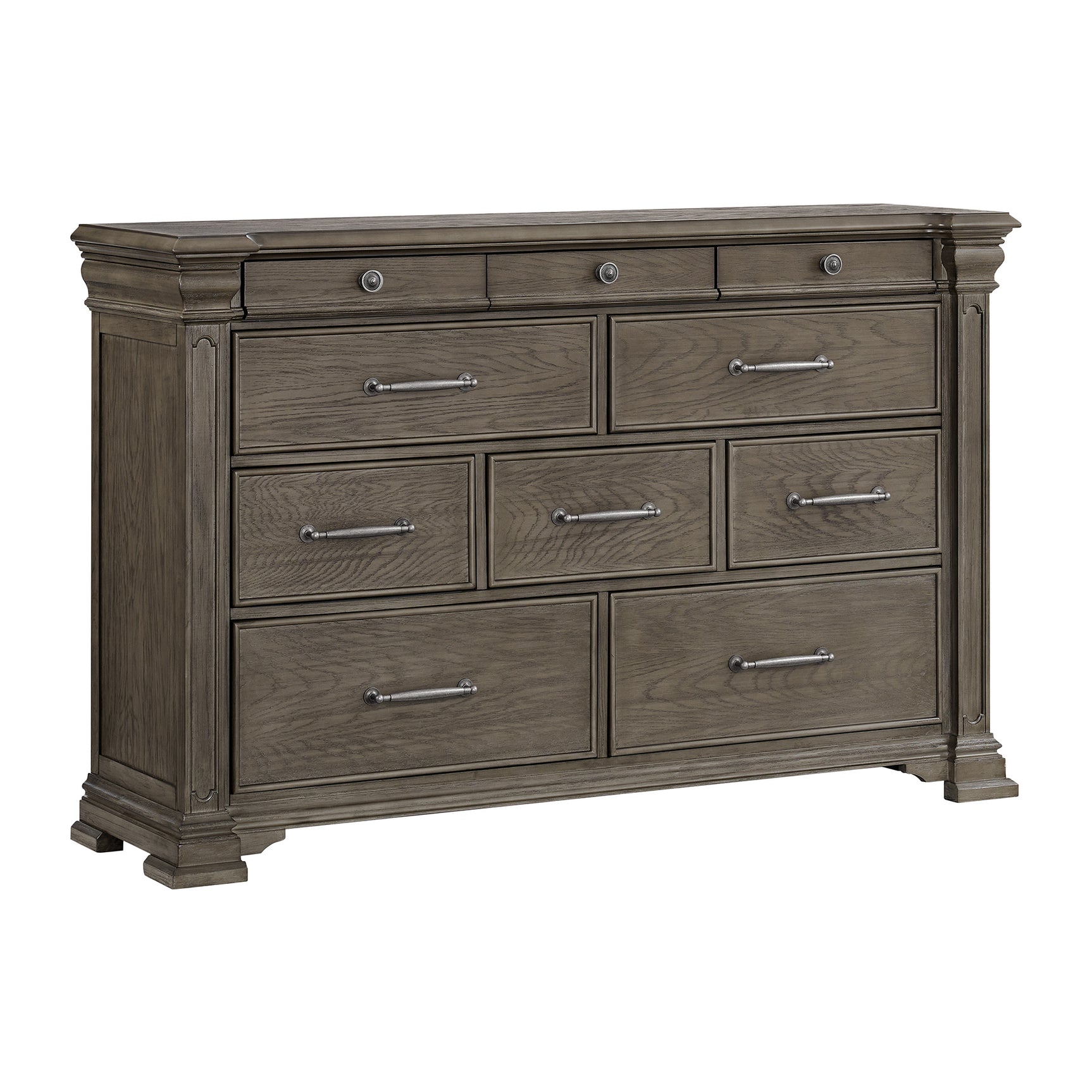 Kings Court 10-Drawer Dresser in Grey - Tampa Furniture Outlet