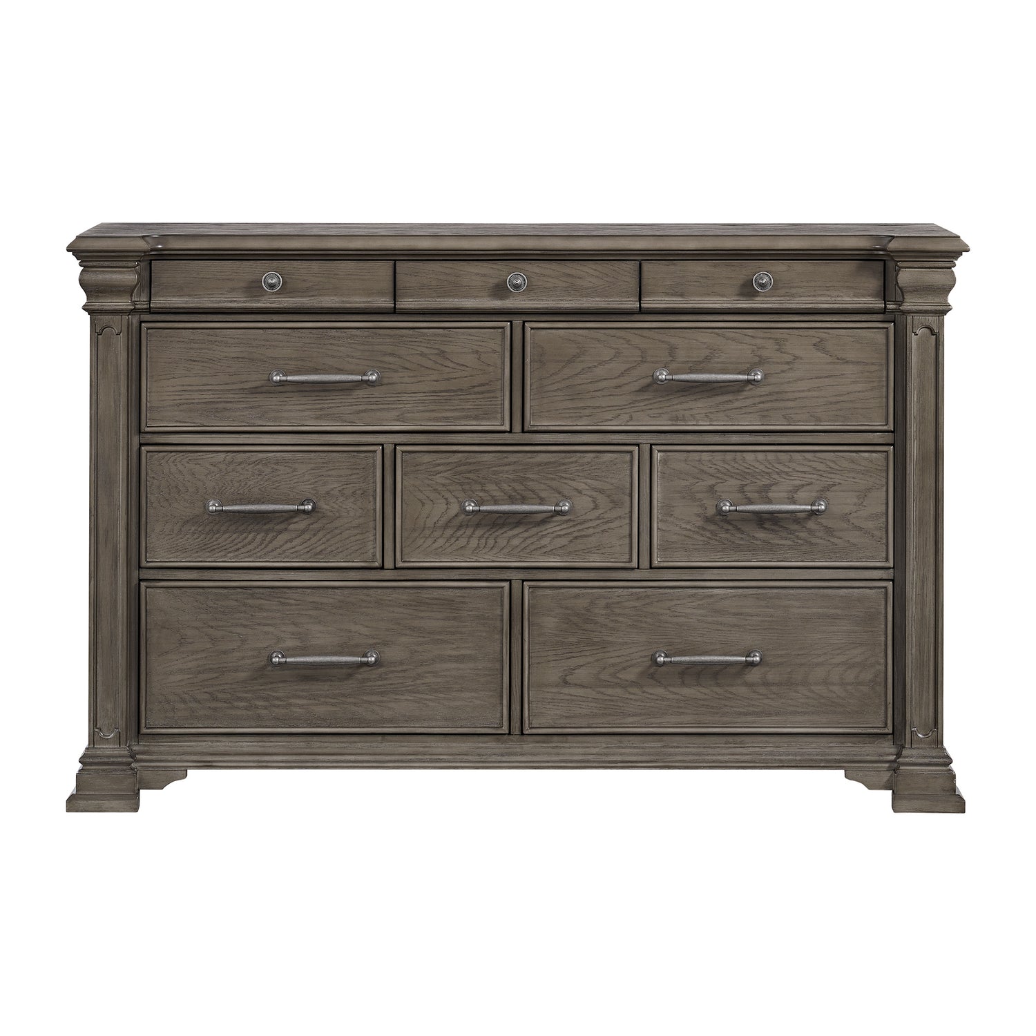 Kings Court 10-Drawer Dresser in Grey - Tampa Furniture Outlet