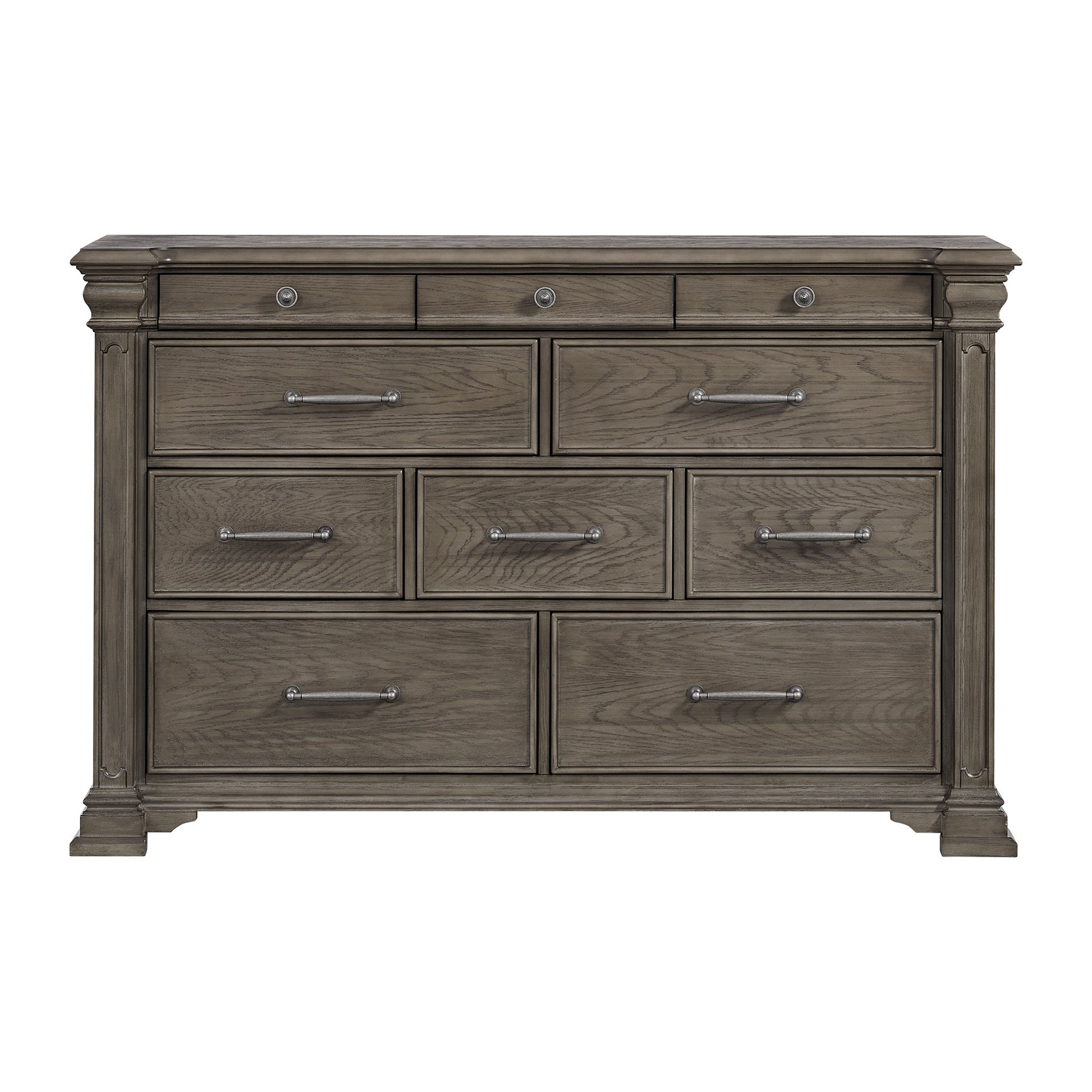 Kings Court 10-Drawer Dresser in Grey - Tampa Furniture Outlet