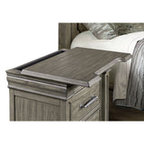 Kings Court 3-Drawer Nightstand (Sliding Top) in Grey - Tampa Furniture Outlet