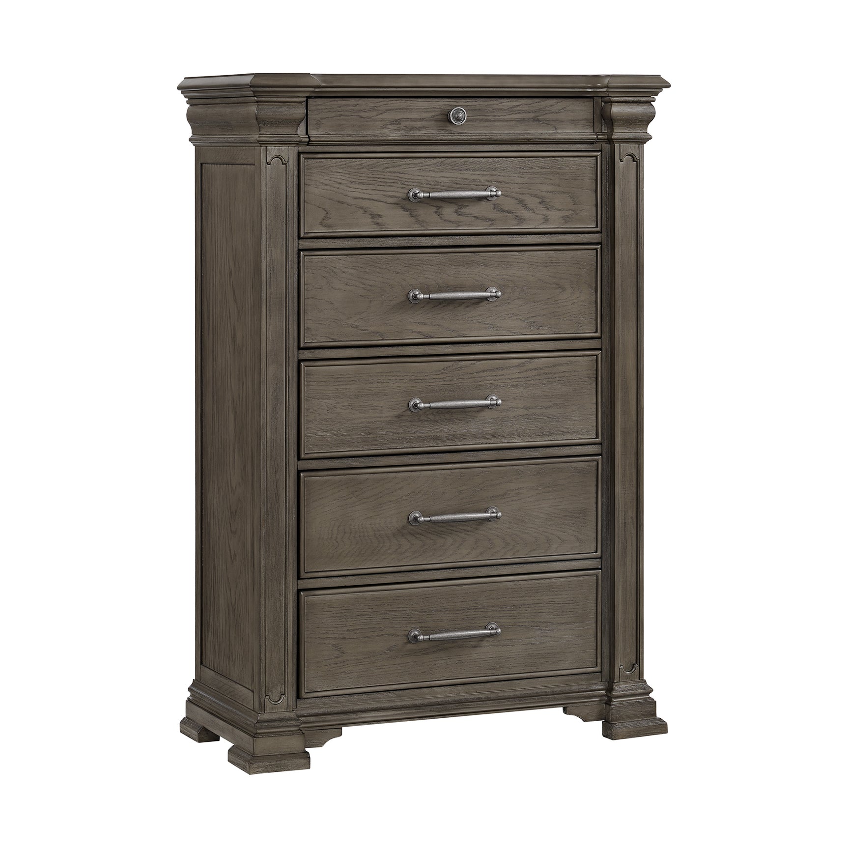 Kings Court 6-Drawer Chest in Grey - Tampa Furniture Outlet