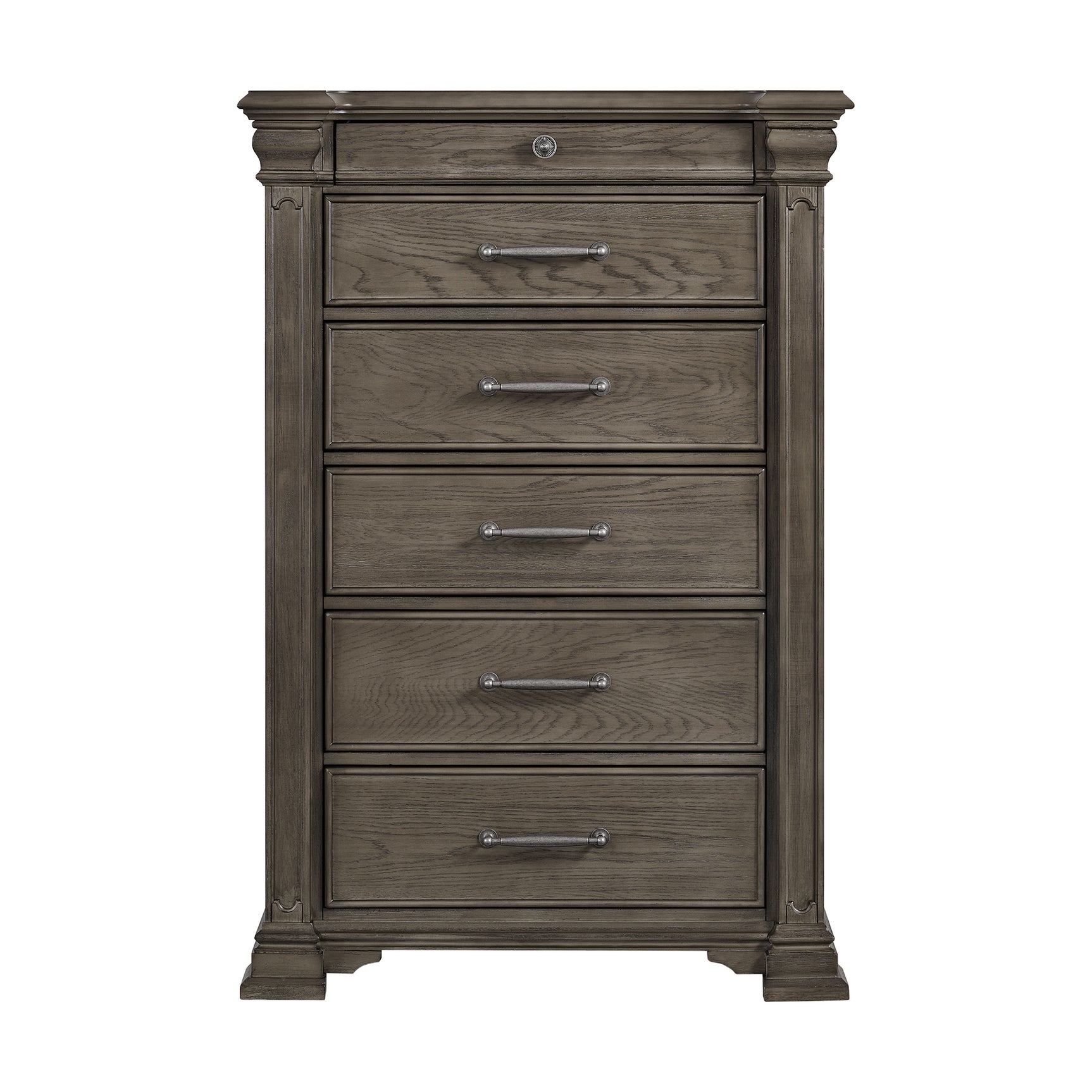 Kings Court 6-Drawer Chest in Grey - Tampa Furniture Outlet
