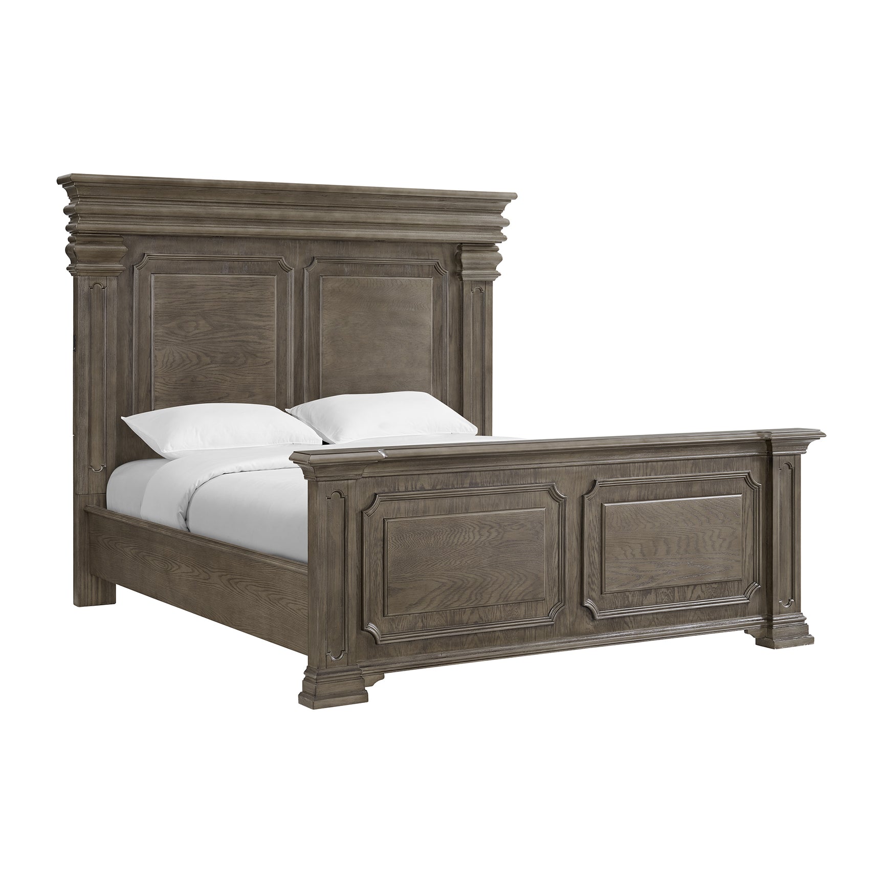 Kings Court King Bed in Grey - Tampa Furniture Outlet