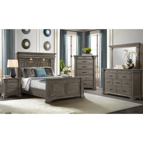 Kings Court Queen Bed in Grey – SKU B.10315.QB | Elements
